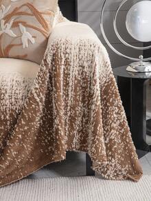 1pc Thick Rabbit Fur Sofa Blanket, Warm Winter Sofa Cover Throw, Ins Style Sofa Blanket, Massage Bubble Rabbit Fur Sofa Throw - Khaki - View 9