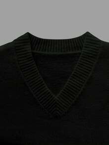 Áo khoác cardigan dệt kim gân màu đen, dáng rộng, cổ chữ V, cài một hàng khuy, phong cách Bohemian, thích hợp cho tiệc tùng mùa lễ hội. - màu đen - Xem 7
