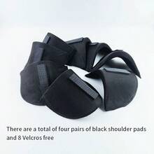 4 Pairs Thick Invisible Shoulder Pads With Hook And Loop, 4 Sizes Available, Breathable, No Sewing Needed, Suitable For Blouses, Sweaters, Dresses And More, Versatile Clothing Accessory