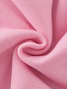 Young Girl Christmas Tree & Bell Double-Sided Print Thermal Lined Crew Neck Sweatshirt, Casual Autumn/Winter