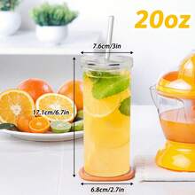 20oz Tumbler 2-Pack With Lids & Straws - Double-Wall Insulated PET Plastic Cups- Includes (2) 20oz Cups, (2) PET Lids & (2) PP Straws - For Cold & Iced Drinks, Home, Office, Travel - 無色 - 查看 3