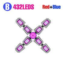 مصباح إضاءة نمو نباتات LED طيف كامل E27/E26 أحمر أزرق 6/8/10 شفرات مروحة قابلة للطي ألواح قابلة للتعديل قابلة للتشكيل AC100-277V داخلي إضاءة نمو زراعة ملء مصباح أشعة فوق بنفسجية وتحت الحمراء بيت محمي زراعة مائية صندوق نمو ضوء الشمس خضروات أزهار بونساي زراعة الطحالب والشتلات والنباتات الخضرية والفاكهة والبذور 288/432/528 مصباح ليد