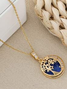 Starry Sky Light Luxury Temperament Full Diamond Necklace Luxury Necklace Unique Design Sense - 金色 - 查看 6