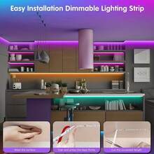 1pc 1-20M LED Strip Light, Bluetooth Smart App Control Music Sync Color Changing, RGB LED Strip With Remote, 44-Key Remote And App Controlled Smart LED Light Strips, RGB Color Changing Music Sync LED Rope Lights, Bedroom Smart Rope Lights, Suitable For Bedroom, Room, Home Decor, Party Holiday LED Lights, Living Room, Christmas Party, Wedding Decoration