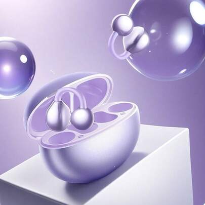 NEW SENYANG New Senyang True Wireless Clip-On Sports Headset Music Hanging Bluetooth Earpods Video Comfortable TWS HIFI Dolby Bass Stereo HD Calling Earphones Adapted For Android For Iphone Cellphone Gaming Earpieces Couples Business Smart Headphones