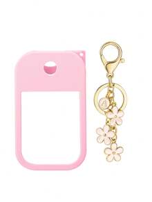 2 件 Touchland 1 盎司（30 毫升）洗手液喷雾瓶保护套，26 个花朵和字母喷雾瓶标记，硅胶防摔防撞保护套，带钥匙扣设计，方便旅行携带，可挂在包、钥匙或儿童背包上，耐磨、防水、可重复使用 Touchland 洗手液喷雾保护套，旅行、户外、礼物、万圣节礼物、圣诞节礼物 - 粉色 - 查看 31