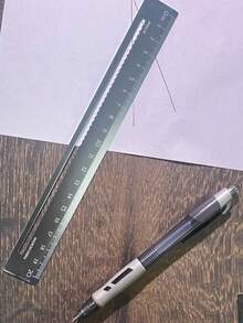 1 pezzo Riga in lega di alluminio spessa da 20 cm, con marcature chiare, durevole per uso scolastico e d'ufficio