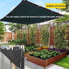 U Shaped Retractable Sun Shades with Sliding Track Kit Wave Sun Shade Canopy Pergola Cover Shade Sail Awning Pergola Canopy Cover for Outdoor Porch Garden Deck Backyard Sand 4x5m 13.12x16.4ft - Un color - Ver 5