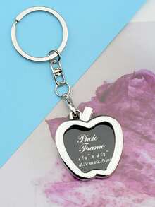 Llavero personalizado con foto, llavero personalizado con foto en forma de corazón, regalo de aniversario, regalo de cumpleaños, regalo del Día del Padre, regalo de llavero con foto para papá y mamá - Plateado - Ver 11