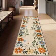 1pc Vintage Pattern Printed Rug, Faux Wool Mat - Highly Absorbent, Easy To Clean, Suitable For Home Decor, Farmhouse, Entryway, Indoor, Room, Kitchen, Dining Room, Small Office/Home Office, Sink, Laundry Room, Doormat, Kitchen Mat, Non-Slip Mat - Multicolor - View 11