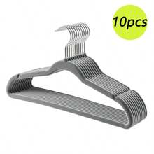 Simple Velvet Hangers 20 Pack, Non-Slip Hangers With Shoulder Grooves, 360° Rotating Hooks, Heavy-Duty Suit Hangers, Save Wardrobe Space, Closet Organizer - 灰色 - 查看 7