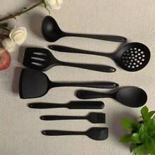 8 قطع مجموعة أدوات المطبخ السيليكون، مجموعة أدوات الطهي غير لاصقة تشمل ملعقة الحساء وملعقة الأرز