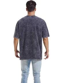 3 Pack Oversized Shirts Men Stone Washed Vintage Graphic Tees Heavyweight Cotton Shirts Loose Fit Casual Tshirts - 3 件黑色 - 查看 3