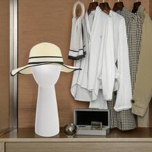 Hat And Wig Display Stand, Imitation Head Display Stand, Mannequin Head Stand White