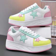 Adjustable 4-Wheel Roller Skates For Teenage Girls, Detachable Multifunctional Inline Skates, Lace-Up Casual Sports Shoes For All Seasons