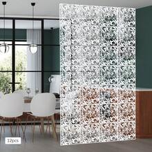 12-Piece Hanging Folding Screen Set With Intricate Carved Design - Lightweight PP Partition Panels For Room Division And Decorative Display - Versatile Modular Screen System For Events And Home Organization - White - View 8