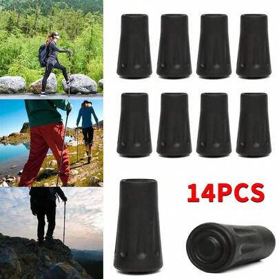 Reinforced Rubber Tip End Cap Hammer Trekking Pole Hiking Walking Stick Cap 14X