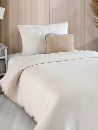 Eenpersoons sprei – 180x210 cm – 100% katoen, zacht en ademend, lichtgewicht en machinewasbaar – GEMAAKT IN TURKIJE