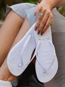 Women Flip-Flops - 白色 - 查看 2