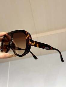 1 Pair Retro Classic Metal Oval Women's Fashion Fashion Glasses, Suitable For Holiday Gifts, Summer Beach Parties, Outdoor Travel, Street Photography And Other Occasions - Nhiều màu - Xem 4