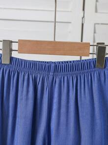 3pcs/Set Young Girls Casual Outfit, Soft & Comfortable Fabric, White T-Shirt, Blue Pants, Heart Decor Backpack, Bowknot Decor, Suitable For 4-7 Years Old, Daily Wear, Long Sleeve Top & Pants Set