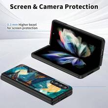 Floral, Animal And Galaxy Print Pattern Foldable Phone Case Compatible With Sam Galaxy Z Flip 3 4 5 6 7 Folding Case Design For Moto Razr 40 50 60 Ultra Cute Phone Case For Girl And Women - 山 - 查看 2