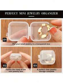 2pcs/3pcs/5pcs/10pcs/20pcs/30pcs Transparent Small Storage Box, Travel Portable Earplug Pill Jewelry Ring Necklace Dust-Proof Multi-Function Box Autumn University Essentials Travel Essentials For Holiday Vacation Travel Bag For Women Jewelry Organizer Jewellery Box For Women