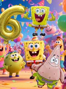Spongebob's Golden Number Balloons Turn Your Birthday Into A Bikini Bottom Celebration In An Instant! Golden Number, The Super Cute Look At The Center Of The Party, Instantly Igniting The Atmosphere. 0-9 Full Number Selection, Customize Your Exclusive Birthday Or Anniversary. - Multicolor - View 11