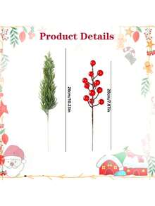 10/20/30/160PCS 10.23inch Artificial Pine Needles Branches, Christmas Fake Pine Needle Decorations, Fake Plants, Autumn Decorations, Winter Decorations, Halloween Decorations, Christmas Decorations, Birthday Gifts, Holiday Essentials, Bedroom Decorations, Room Decorations, Home Decorations - Color Mixing - View 2
