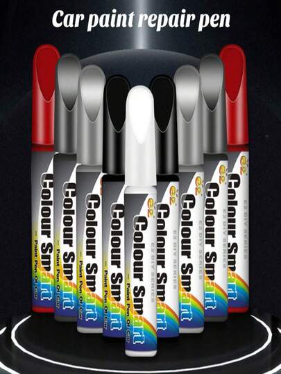 HGKJ Red Car Paint Scratch Repair Pen + Remover, Universal Type, Suitable For Deep And Light Scratches, No Polishing Needed, Quick And Easy Car Paint Repair, High-Quality Deep Scratch Repair Tool, Car Paint Brush, Applicable For Cars/Motorcycles