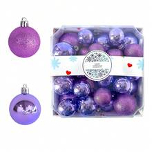 44 كرة زينة عيد الميلاد، ألوان متنوعة لتزيين شجرة عيد الميلاد، لوازم ديكور عيد الميلاد، كرات عيد الميلاد الوردية