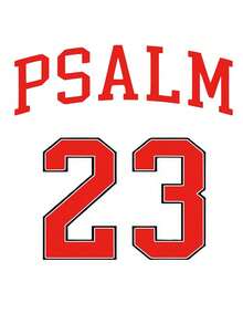 T-shirt casual da uomo con stampa Salmo 23:9 - Manica corta, scollo tondo, nera con stampa rossa e bianca, ideale per gli sport estivi e il tempo libero