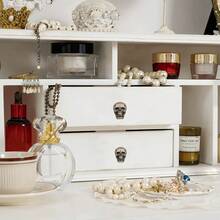 1 núm cửa hình đầu lâu phong cách Gothic - Thiết kế đầu lâu bằng kim loại mạ vàng, thích hợp trang trí nhà cửa, nhà bếp hoặc phòng tắm theo phong cách cổ điển, trang trí nhà cửa Gothic | Trang trí nhà cửa Halloween | Trang trí núm cửa Halloween | Tay nắm kim loại, trang trí đầu lâu - Nhiều màu - Xem 5