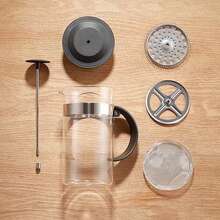 1 pieza Cafetera de color aleatorio, Taza de café Tetera, Cafetera de goteo manual de vidrio, Espumador de leche para uso doméstico, Prensa francesa, Cafetera de vidrio borosilicato de alta calidad, Cafetera de goteo manual para el hogar