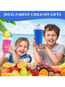 1pc Smoothie Cup, Smoothie Making Mug Frozen Magic Squeeze Smoothie Mug DIY Cooling Mug With Lid And Spoon Make Juice, Milk, Yogurt, Ice Cream Portable For Home, Party, Poolside Creative Gift For Birthdays, Christmas, Graduation - Perfect For Kids, Family, Friends, Colleagues - Smoothie Cup - View 6