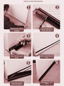 1pc Multi-Functional Leather Door Seal - Windproof, Soundproof, Waterproof, Insect-Proof, Self-Adhesive Windshield, Essential Door Seal For Your Home - View 5