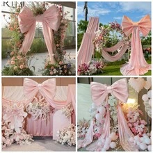 1 件巨型蝴蝶结装饰品，适用于生日派对背景、房间墙面装饰、超大丝带悬挂装饰、礼品墙面装饰、拍照道具，非常适合新娘送礼会、婚礼派对、圣诞节装饰、圣诞家居礼物、圣诞装饰 - 彩色 - 查看 10