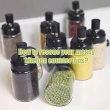 1/2 件套磁性侧置物架，适用于冰箱和洗衣机 - 无需钻孔即可轻松安装，光滑的黑色金属饰面，壁挂式香料收纳架，非常适合洗衣必需品