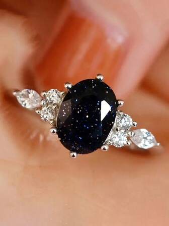 1 قطعة خاتم من الفضة الإسترليني عيار 925 مرصع بالزركونيا المكعبة، مجوهرات زفاف للنساء، مجوهرات فاخرة