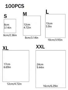 100 buc/pachet reutilizabile, etanșe, transparente, pentru depozitarea alimentelor, potrivite pentru bucătărie/baie, rezistente la umiditate/organizarea călătoriilor