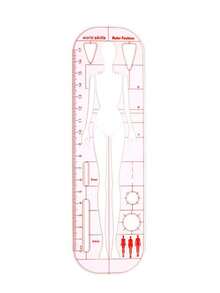 1pc Fashion Design Ruler, Body Template Ruler, Design Technique Tool - Clear - View 5