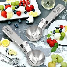 1pc Personalized Ice Cream Scoop - Customized Engraved Spoon And Melon Baller, Perfect Gift For Her, Women, Mom, Kids, Boyfriend Or Home Kitchen - Silver-new - View 3