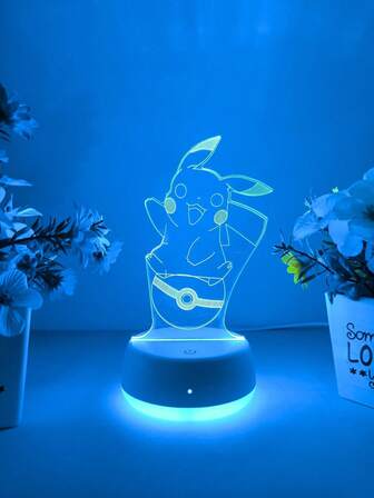 pokemon 1 Peça Luz Noturna 3D Pokebola Pokémon, Adequada para Decorar Quarto, Sala de Estar e Outras Cenas, Presente Ideal para Fãs de Anime