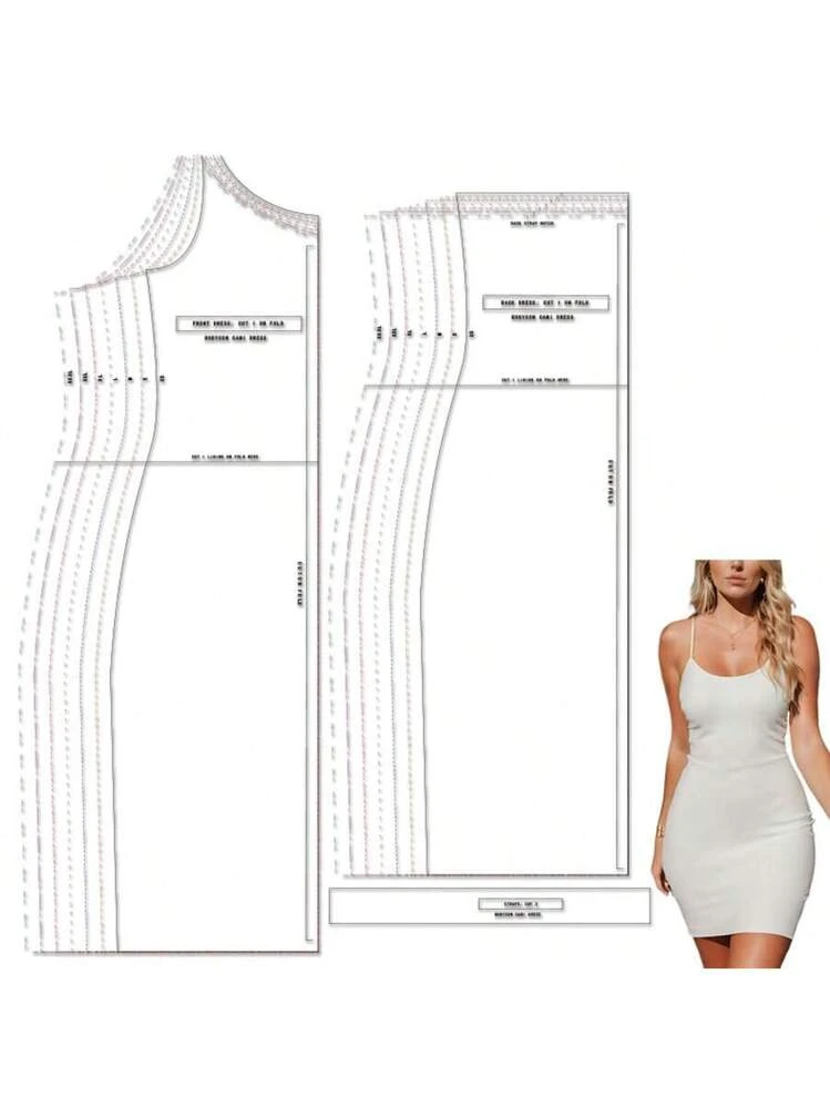 bodycon dress sewing pattern drawstring mini #alexdiydress PDF  isa in stitches Bodycon Sleeveless Drawstring Mini Dress