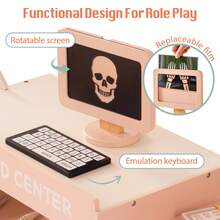 ROBUD Wooden Doctor's Activity Center Toy Set For Kids Pretend Play - Pink - View 4