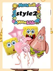 SPONGEBOB Spongebob SquarePants Themed Balloon Party Set Blows The Joy Of Bikini Bottom Into Your Party! Highlights Of The Star Product: 3D SpongeBob SquarePants Shaped Balloon, Five Core Advantages, Latex Material, And Odorless