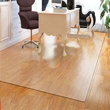 1.0mm Thick Round PVC Hard Floor Mat, Transparent Carpet Protector For Office Chair, Wood Floor, Decorative, Dust-Proof, Anti-Noise, Home Chair Mat, Size