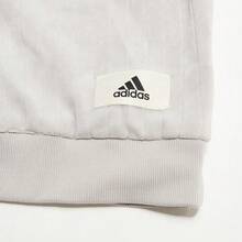 Adidas Áo nỉ chui đầu cổ tròn ngắn thoải mái, thường ngày dành cho nữ, Xuân/Thu IW4034 - Xám nhạt/xám nhạt - Xem 3