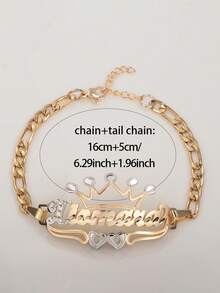 定制双层双色英文字母手链，带首字母刺绣和花卉镂空设计。可定制文字标签花朵手链，适合送给女友、妈妈、家人、朋友、女儿，适用于周年纪念、生日、日常佩戴、舞会、母亲节、情人节、毕业典礼、婚礼、派对，银色、金色，时尚、复古、简约、男女通用、休闲，适合送给他的理想礼物，适合送给她的理想礼物，学校用品，返校，学校礼物，办公室，学校，教室，教师礼物，大学，同事，宿舍，老师，男孩和女孩，青少年，初中生，中学生，高中生，大学生，大学生，大一，大二，低年级