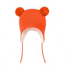 Cute Pom Pom Babys Winter Hat Infant Earflap Knit Warm Cap For Boys Girls Toddler Kids Thermal Lined Beanie